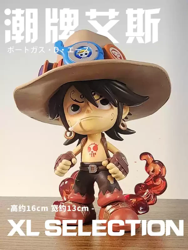 One Piece Action Figure, Q-version, Trendy Brand, Ace - Image 2