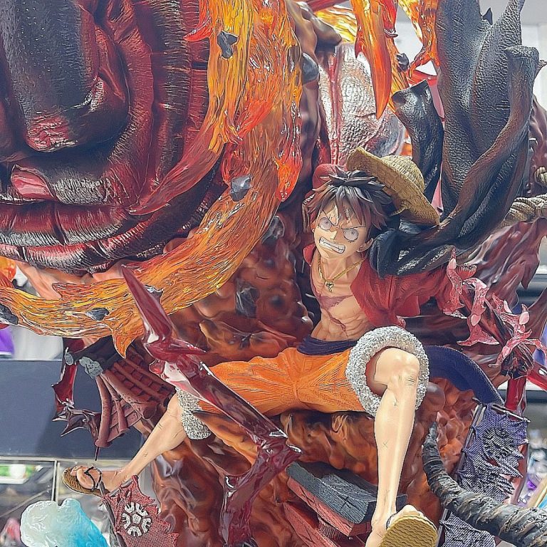 ONE PIECE "Raging Fire" Luffy 25CM LED GK Statue photo review