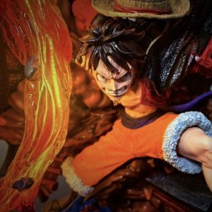 ONE PIECE "Raging Fire" Luffy 25CM LED GK Statue
