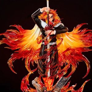 Demon-Slayer-Kyojuro-Rengoku-Flame-Hashira-GK-Statue-Mugen-Train-Anime-Collectible-Figure-Premium-Resin-Model-for-Otaku-Decor