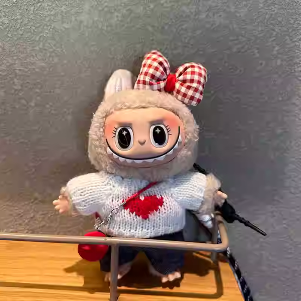 LABUBU Cute Plush & Vinyl Keychain Bag Charm - Image 3
