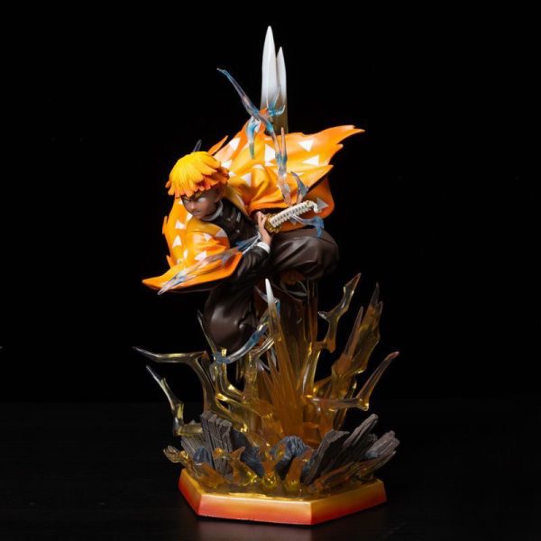 Zenitsu-Agatsuma-Tanjiro-Kamado-Demon-Slayer-LED-Statue-Simplified-Edition-Collectible-with-Glow-Effect-Anime-Gift-for-Fans