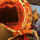 ONE PIECE "Raging Fire" Luffy 25CM LED GK Statue