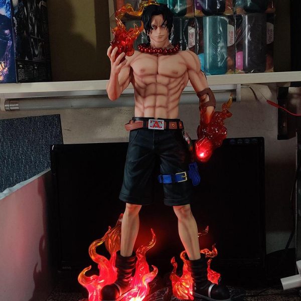 One Piece 70CM Flame Ace Memorial Statue - Image 4