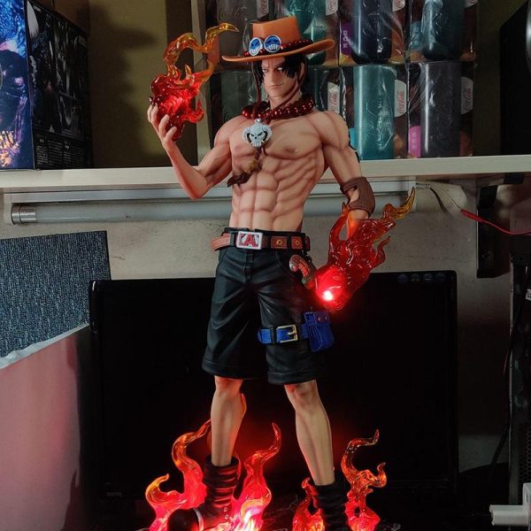 One Piece 70CM Flame Ace Memorial Statue - Image 3